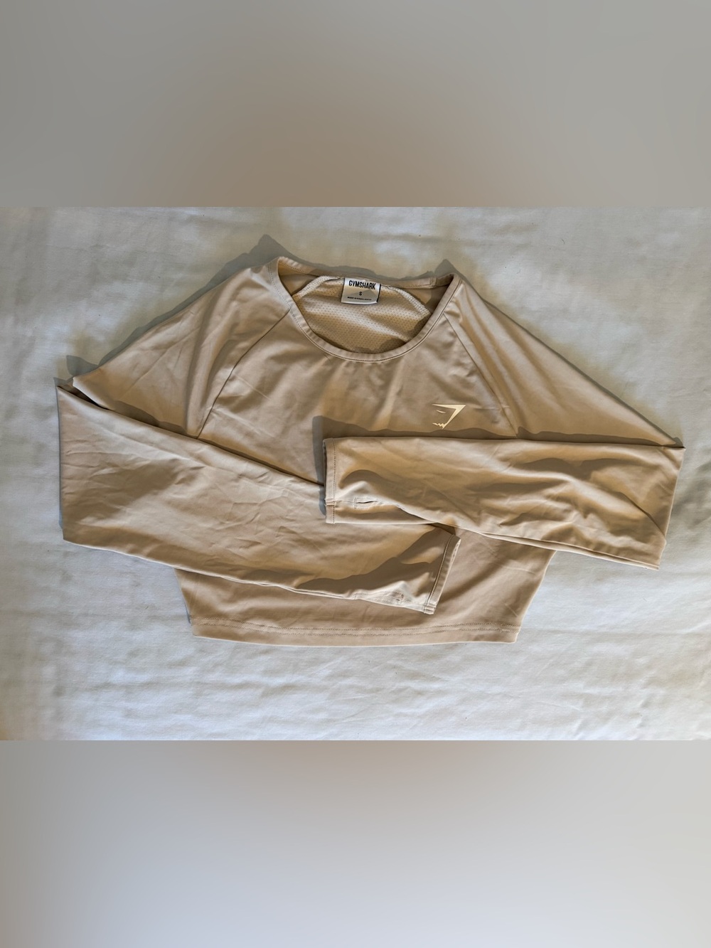 Gymshark Taupe Long Sleeve Cropped Top